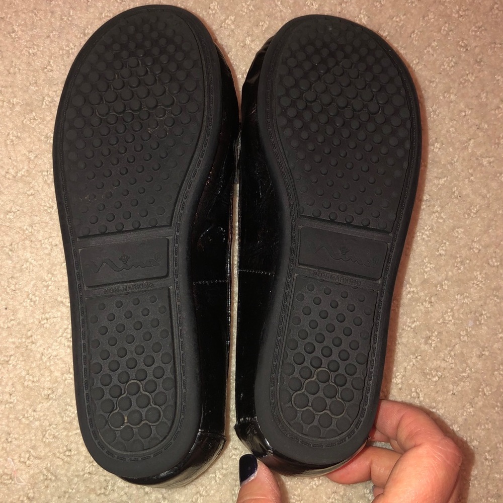 Girls black patent loafers with metal detail - Picture 4 of 5